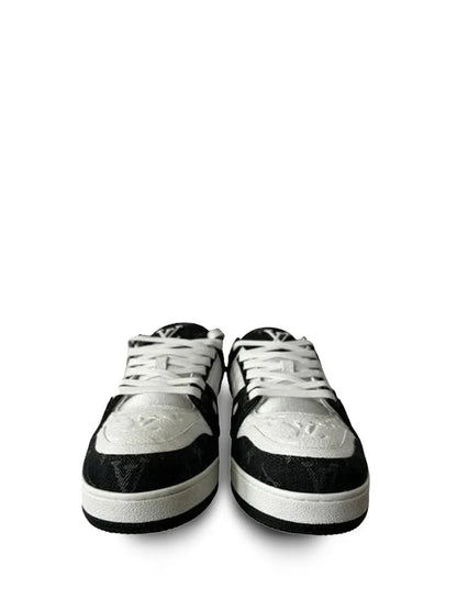 . vuitton trainer black white