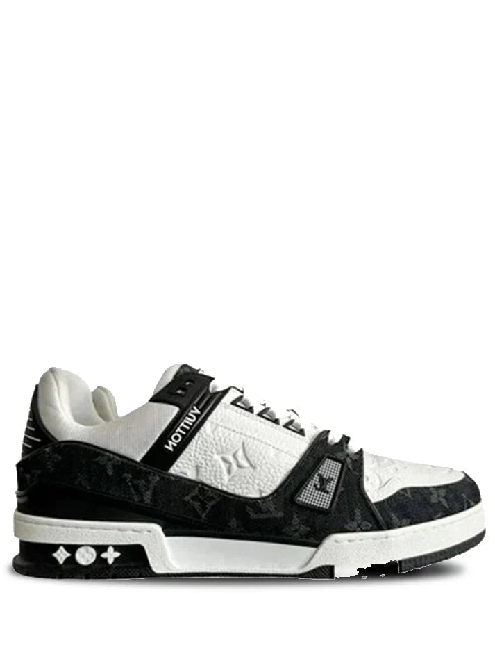 . vuitton trainer black white