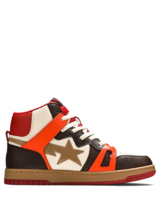 A Bathing Ape Bape Sta 93 Hi Red Orange Light Sand